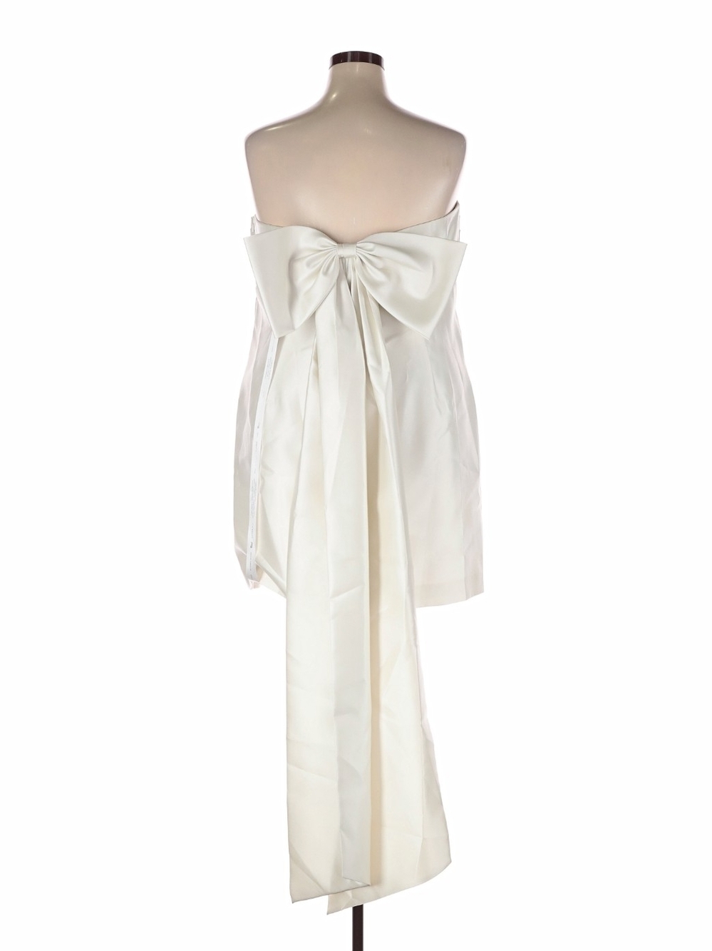 ALFRED SUNG Strapless White Bow-Back Cocktail Dress Size 22W
